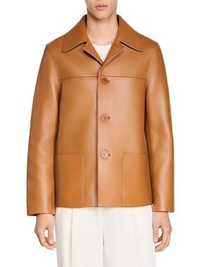 Philip Buttoned Lambskin Jacket